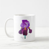 Mug fleur iris violet aquarelle コーヒーマグカップ (左)