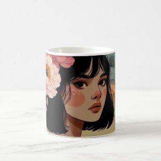 Mug Flora Mystica – Élégance florale pour vos paus コーヒーマグカップ