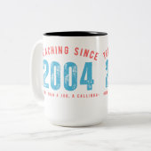Mug for teacher | Teaching since 2004 ツートーンマグカップ (正面左)