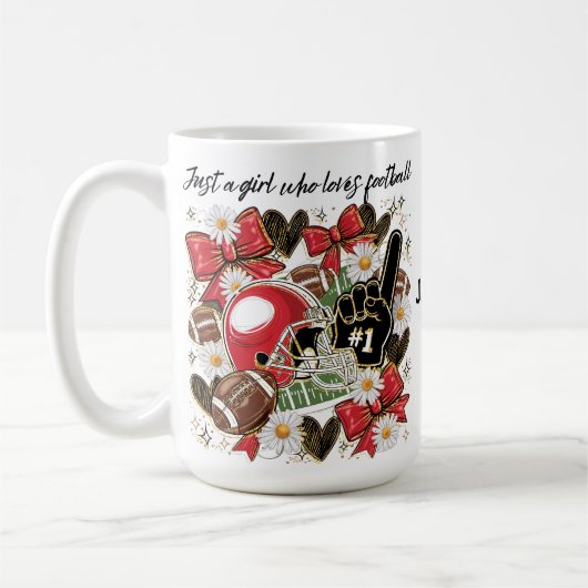 mug for women/girls football fans コーヒーマグカップ (左)
