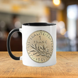 MUG FRANC FRANCAIS VINTAGE OR マグカップ