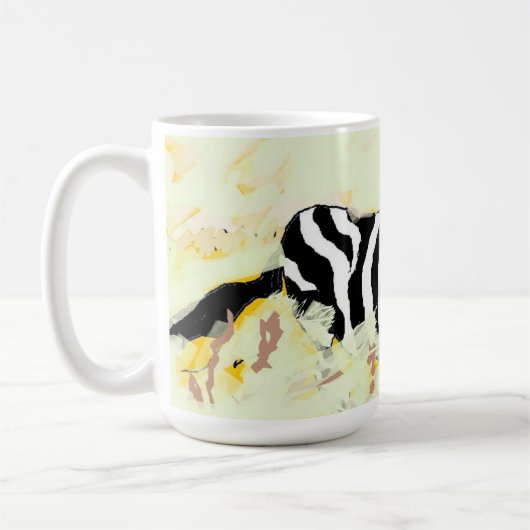 Mug : Freedom Of The Zebra  コーヒーマグカップ (左)