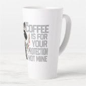 Mug Funny Coffee Is For Your Protection not mine カフェラテマグ (右アングル)