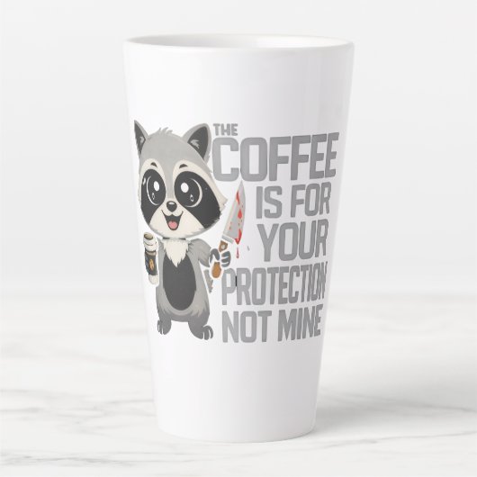 Mug Funny Coffee Is For Your Protection not mine カフェラテマグ (正面)