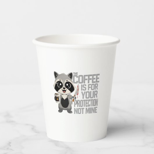 Mug Funny Coffee Is For Your Protection not mine 紙コップ (正面)