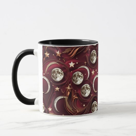 Mug - Garnet Red Celestial Moon マグカップ (左)