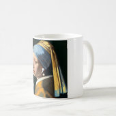 Mug Girl with Pearl Earring with earphones コーヒーマグカップ (正面右)