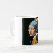 Mug Girl with Pearl Earring with earphones コーヒーマグカップ (正面左)