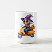 Mug Grand-mère Sorcière Stylée en Chibi sur Scoote コーヒーマグカップ (中央)