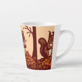 🐿️ Mug Grande Tasse Écureuil d'Automne カフェラテマグ