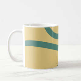 Mug – Green Lines on Yellow コーヒーマグカップ