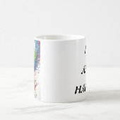 Mug heureux : Perroquet montrant sa joie コーヒーマグカップ (中央)