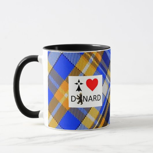 Mug I love Dinard et tartan マグカップ (左)