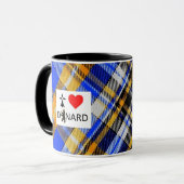 Mug I love Dinard et tartan マグカップ (正面左)