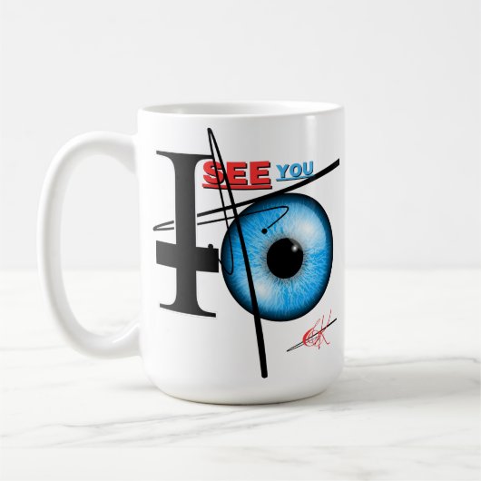 MUG I SEE YOU コーヒーマグカップ (左)
