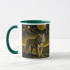 Mug image monochrome tigre puissant.. マグカップ