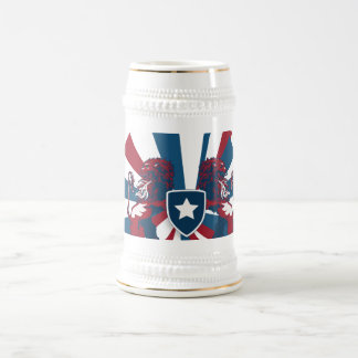 Mug in american colors, with a medieval touch ビールジョッキ