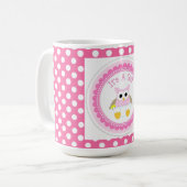 Mug/Itはピンクの水玉模様を持つ女の子です コーヒーマグカップ (正面左)