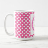 Mug/Itはピンクの水玉模様を持つ女の子です コーヒーマグカップ (左)