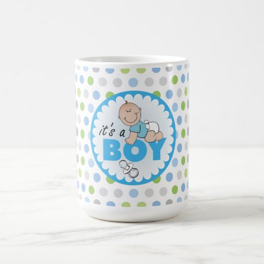 Mug/Itは水玉模様を持つ男の子です コーヒーマグカップ (中央)