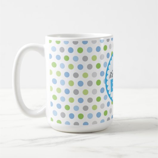 Mug/Itは水玉模様を持つ男の子です コーヒーマグカップ (左)