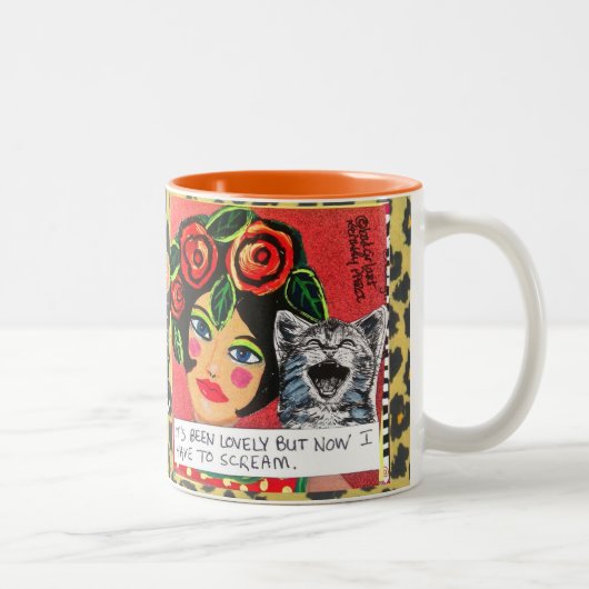 MUG-ITは素敵だったが、今、私は叫ばなければならない ツートーンマグカップ (右)