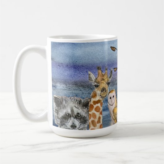 Mug: Joanna Flying Over Animals コーヒーマグカップ (左)