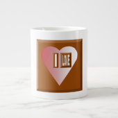 MUG JUMBO BLANCHE I LOVE CHOCOLAT ジャンボコーヒーマグカップ (正面)