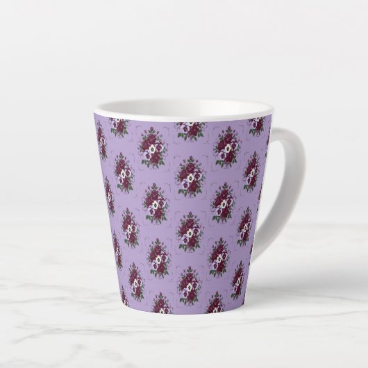 Mug Latte Bouquet de Violettes カフェラテマグ (右アングル)