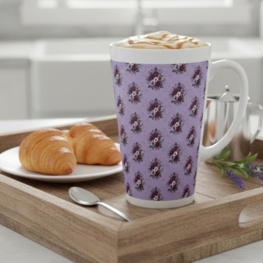 Mug Latte Bouquet de Violettes カフェラテマグ