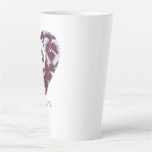 Mug Latte Édition My Love – Cœur Violet カフェラテマグ (正面)
