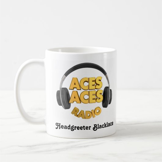 mug logo Aces Blacklace コーヒーマグカップ (左)