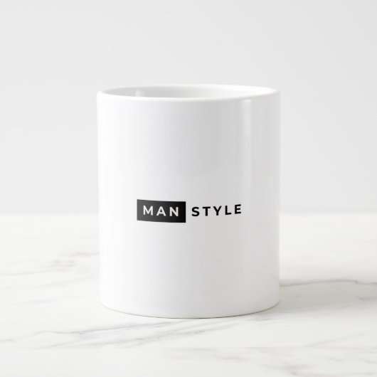 Mug logo man style ジャンボコーヒーマグカップ (正面)