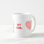 Mug love girl コーヒーマグカップ (正面右)