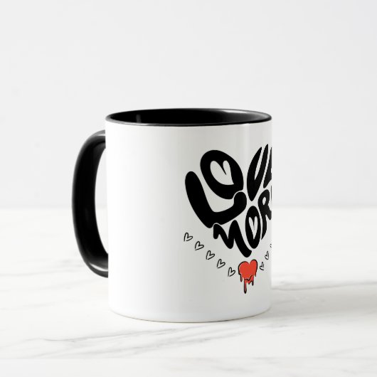 Mug love more マグカップ (正面左)