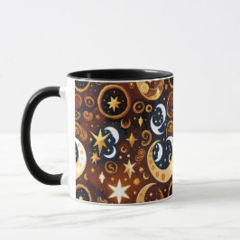 Mug – Luxury Golden Ochre Celestial Moon マグカップ
