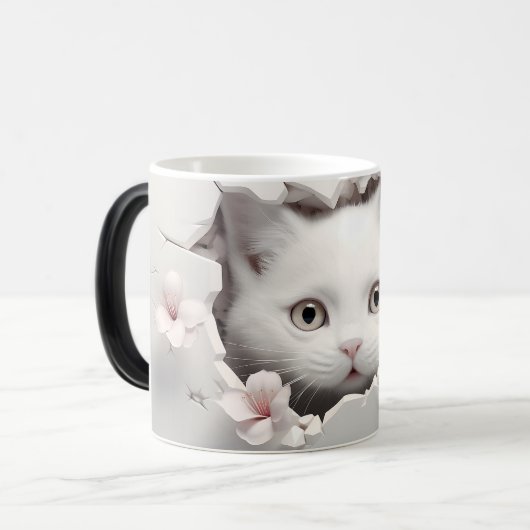 Mug Magic 3D cat モーフィングマグカップ (正面左)