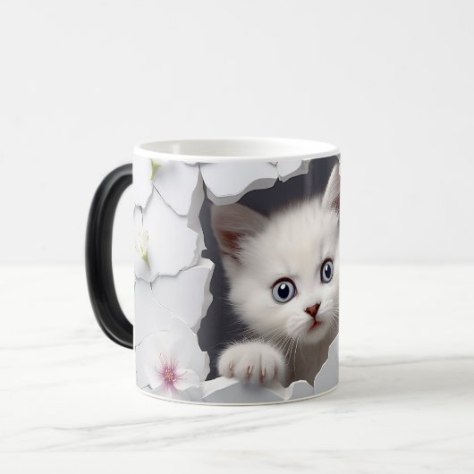 Mug Magic 3D cat モーフィングマグカップ (正面左)
