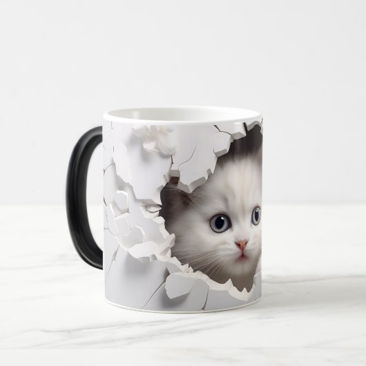 Mug Magic 3D cat モーフィングマグカップ (正面左)