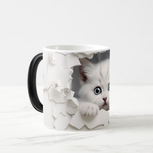 Mug Magic 3D cat モーフィングマグカップ (正面左)