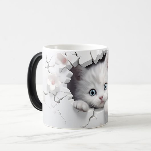 Mug Magic 3D cat モーフィングマグカップ (正面左)