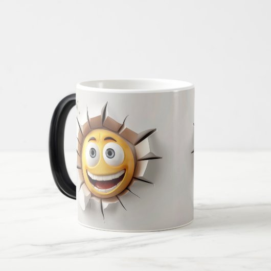 Mug Magic Face Emoticon Break Through モーフィングマグカップ (正面左)