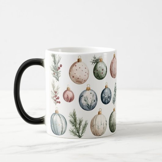 Mug Magic Festive Vintage Christmas モーフィングマグカップ (左)