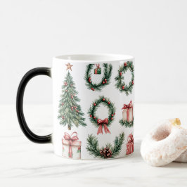 Mug Magic Festive Vintage Christmas モーフィングマグカップ