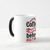 Mug Magic Funny Office Coffee Quotes モーフィングマグカップ (正面左)