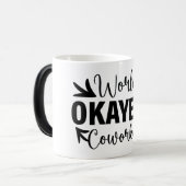 Mug Magic Funny Office Coffee Quotes モーフィングマグカップ (正面左)