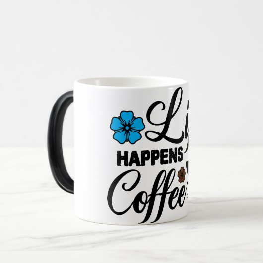 Mug Magic Funny Office Coffee Quotes モーフィングマグカップ (正面左)