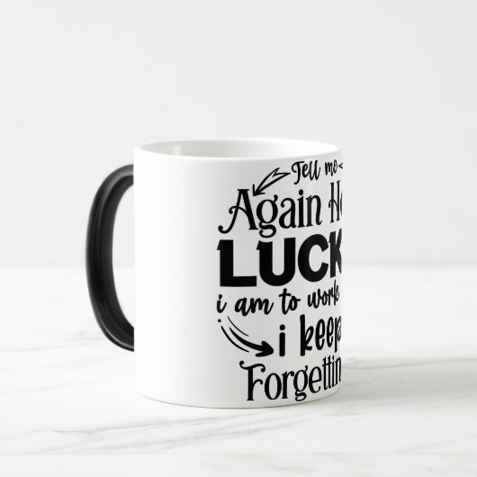 Mug Magic Funny Office Coffee Quotes モーフィングマグカップ (正面左)