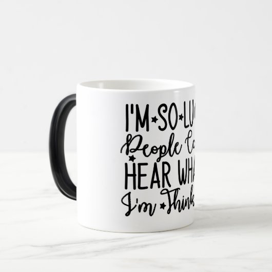 Mug Magic Funny Office Coffee Quotes モーフィングマグカップ (正面左)