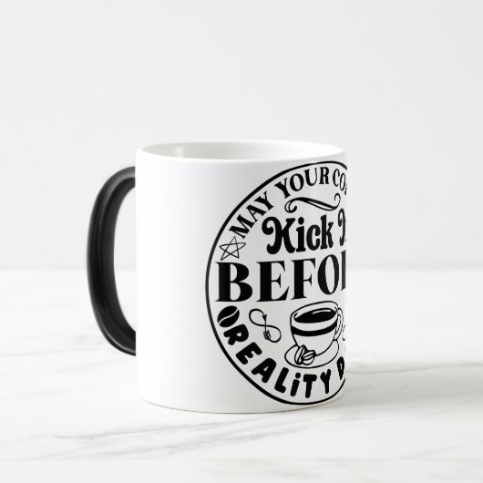 Mug Magic Funny Office Coffee Quotes モーフィングマグカップ (正面左)